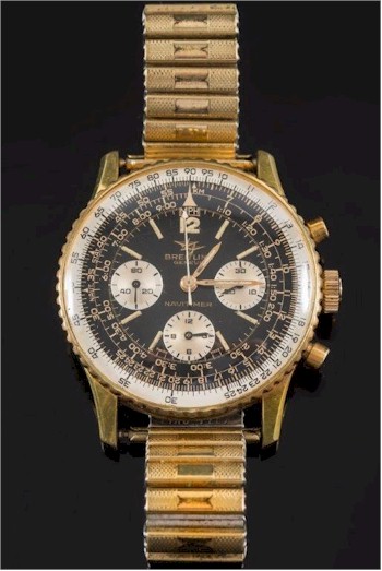 Breitling: A gentleman's gold plated 'Navitimer' wristwatch.