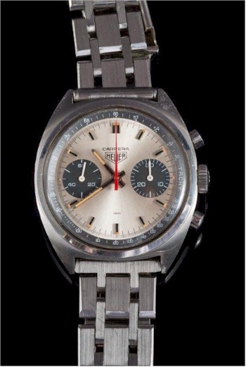 Carrera Heuer: A gentleman's stainless steel chronometer wristwatch.