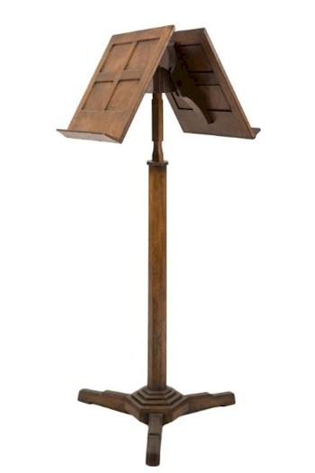 The Nye Collection of furniture includes a walnut duet stand (FS22/1002) by Edward Barnsley. (Estimate: £800-£1,200).