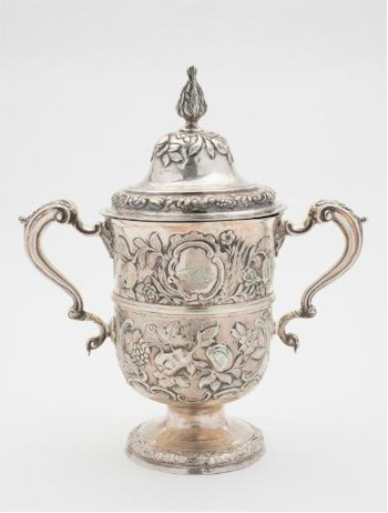 An Irish silver two-handles tropy cup carries a pre-sale estimate of £600-£800. Bidders unable to make our Exeter salerooms will be
        able to bid live online during the sale.