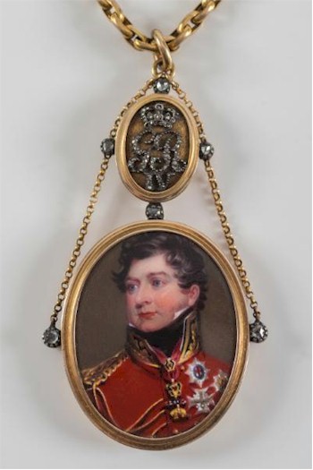 The miniature of George IV (FS23/271) by Henry Bone (1755-1834) carries a pre-sale estimate of £2,000-£3,000 in the sale, which will be auctioned in Exeter and online with
        live bidding.