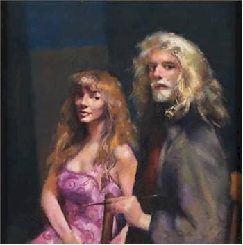 The Painter with Fiorella (FS23/297) by Robert Lenkiewicz (1941-2002) is one of several by the late South West of England artist and is expected to
        sell for £8,000-£10,000.