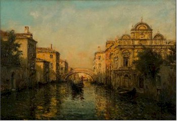 A Venetian Canal (FS24/269) by artist Antoine Bouvard (1876-1956) is expected to attract bids of between £3,000 and £5,000 in the October 2014 Fine Art auction.