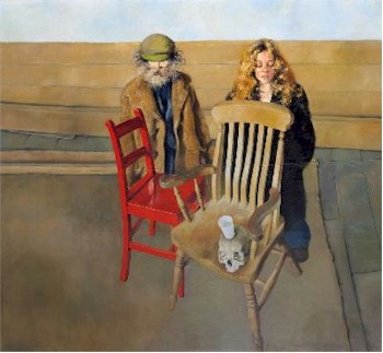 Diogenes and Belle at Prayer with Chairs (SF20/110) by the artist Robert Lenkiewicz
        (1941-2002) offered in our The Lenkiewicz Legacy Sale on 28th March 2015 at our
        salerooms in Exeter and online.