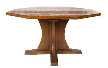 An Oak Octagonal Dining Table (FS26/991) by Robert Thompson of Kilburn (The Mouseman) is expected to attract bids of between £3,000 and £4,000.