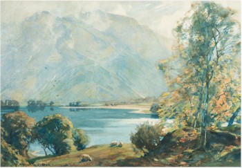 The second watercolour by painter Alfred Heaton
        Cooper (1864-1929) in the sale: Autumn Morning Sun, Ullswater (FS26/499), also sold well-above its pre-sale estimate for £1,700.
