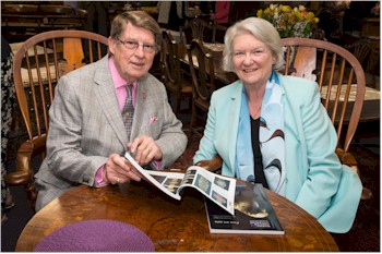 Eric and Helen Beckley of Chard study the catalogue.
