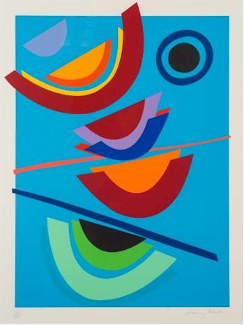 A silkscreen print entitled Blue Circle (FS28/301) by Sir Terry Frost RA (1915-2003) will also be offered in the pictures auction at
        the South West Saleroom Complex in Exeter in October 2015.
