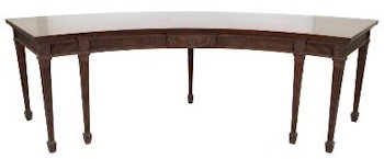 A George III Mahogany Sideboard Table (FS28/940), which is believed to have been made
        for the dining room at Rockbeare Manor to a design or possibly from the workshop of Thomas Chippendale (1718-1779), carries a pre-sale estimate of £20,000-£30,000.