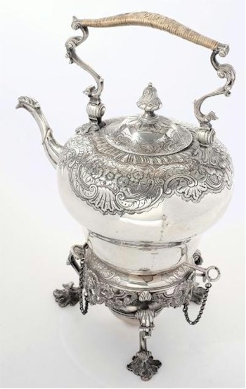 A George V Silver Spirit Kettle with a Stand and Burner dating to 1914 (FS29/8) is
        being offered in our Two Day Fine Art Sale starting on 19th January 2016 at our
        salerooms in Exeter, Devon.
