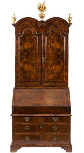 The Furniture Auction includes an early 18th Century Walnut Double Dome Bureau Cabinet (FS30/816).