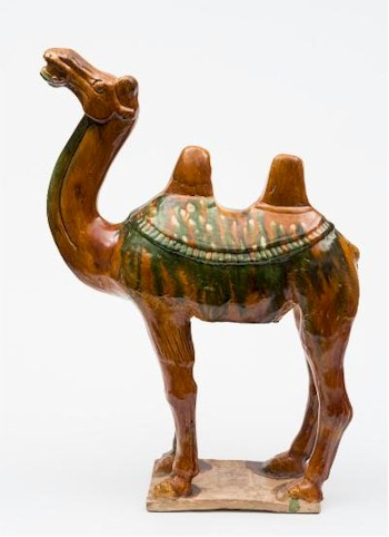 The Ceramics and Glass Auction includes a large Chinese Sancai-glazed pottery figure of a camel (FS30/473), which will be offered
        on the second day of the Fine Sale.