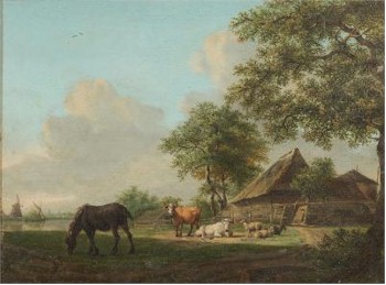 There is also a Farmstead Scene (FS30/410) by Dutch artist Peter Gerardus Van Os (1776-1839).