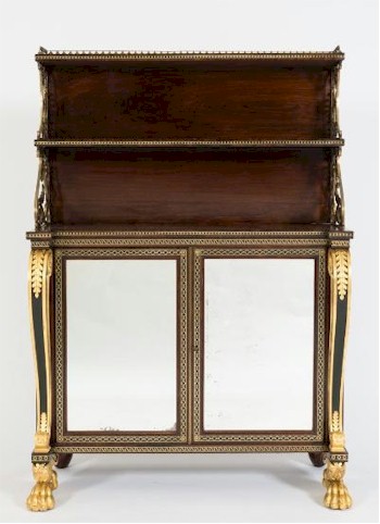 One of the star lots of the furniture auction is the Regency Rosewood Carved Giltwood and Brass Mounted Chiffonier in the manner of George Oakley (FS30/846),
        which is inviting offers between £10,000 and £15,000.