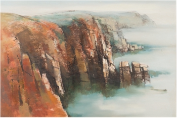 Michael J Praed (b 1941): The Penwith Cliffs (FS35/555). Estimate £150-£200.