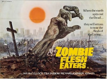 A film poster for Zombie Flesh Eaters (1979) (SC25/1032).