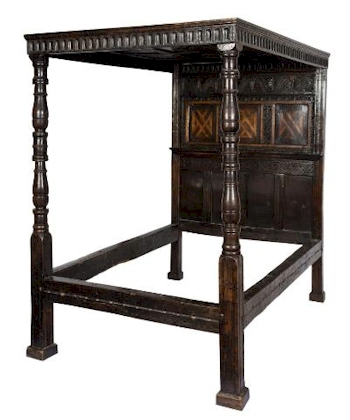 A 17th Century and later oak tester bed (FS37/1112) sold for £4,000.