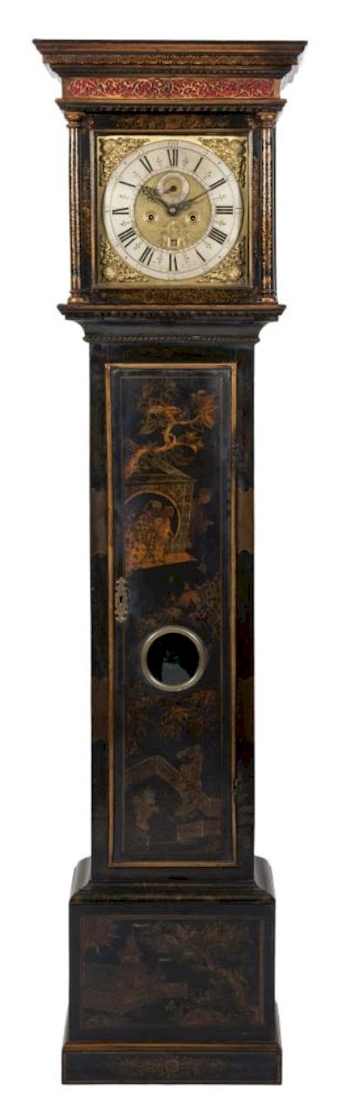 The lacquered longcase clock by Thomas Loftus of Wisbech (FS37/1074) was sold for £7,000.