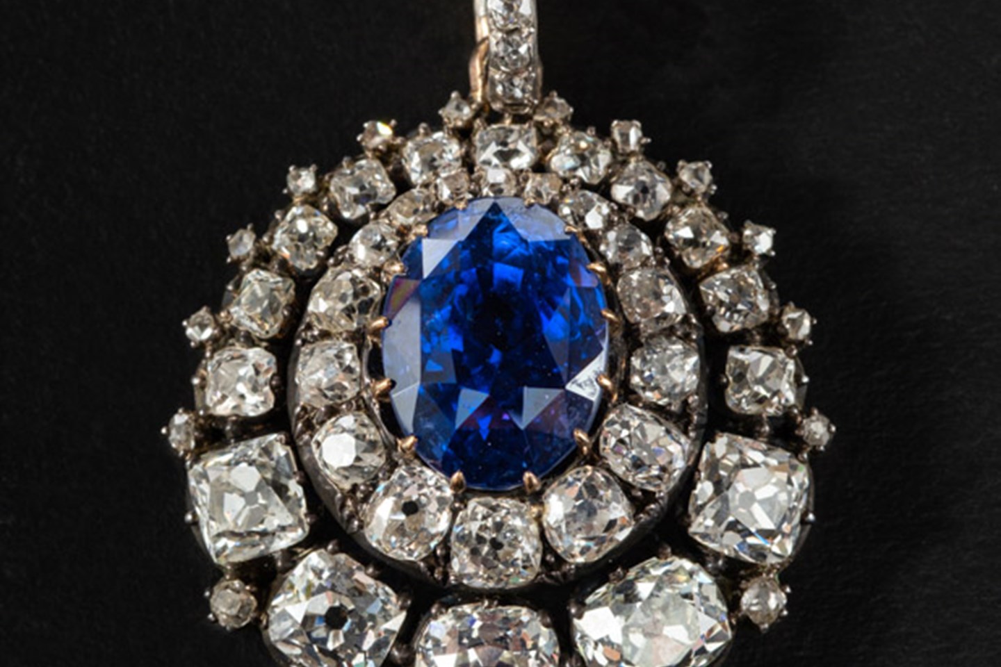 A Mid Victorian, 18Ct Gold And Silver, Oval, Mixed Cut, Colour Change Sapphire