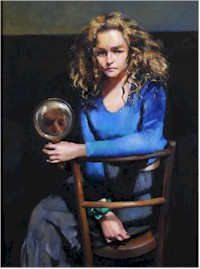  Robert O Lenkiewicz (1941-2002): Lisa Stokes Holding A Mirror (SF16/9), signed twice and inscribed oil on canvas 119 x 89cm. Estimate:
        £40,000-60,000.