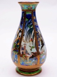 A Wedgwood Fairyland Lustre vase in the Pillars pattern, circa 1925.