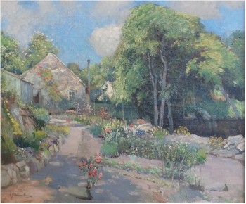 The Making of a Garden by the Newyln artist Samuel John Lamorna Birch (1869-1955).