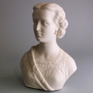 A Copeland parian bust of Alexandra Princess of Wales.