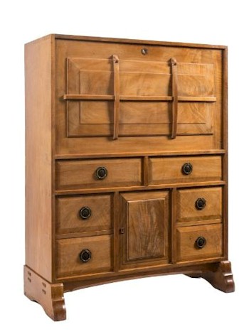 An Arts and Crafts Secretaire Cabinet (FS24/868) by celebrated cabinet maker Peter Waals (1870-1937), which fetched £34,000 in October 2014.