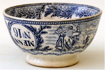 A Bovey Tracey Blue and White Mess Bowl, which sold for a record £3,000 in 2010.