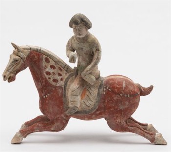 Funerary stautuary at its best: a Tang equestrienne.