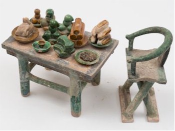 Ming Dynasty votive furniture and food: a feast fit for an emperor.