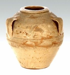 A Bernard Leach stoneware vase, circa 1947.