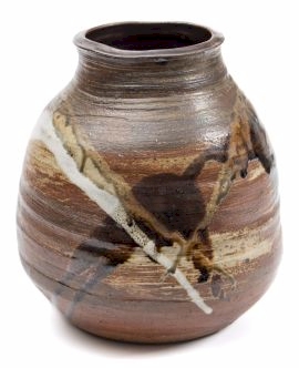 A Janet Leach stoneware vase, circa 1960.