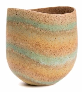 John Ward stoneware vase, circa 1983.