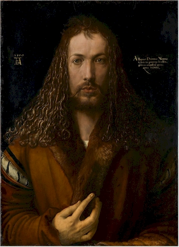 Albrect Durer - Self-Portrait at 28, circa 1500.