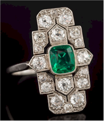 A typical Art Deco ring.