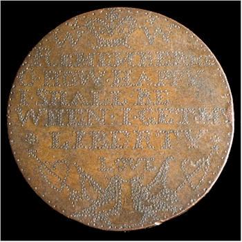 The other side of the Victorian Convict Token.