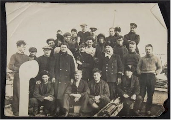 A photograph from an album documenting the William Scoresby Expeditions 1927 Onwards (MA19/13).