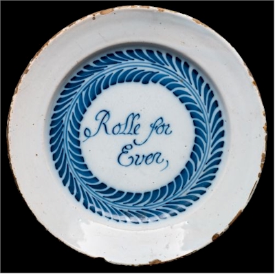 A Bristol delft electioneering plate: Rolle for Ever.