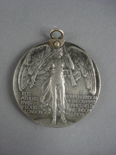 london 1908 olympic competitor's medallion