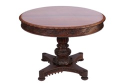 a 19th century indian carved padouk wood table (fs18/863)