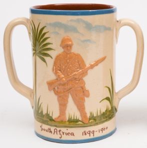 an aller vale tommy atkins boer war commemorative (fs24/488). the palm tree is is less