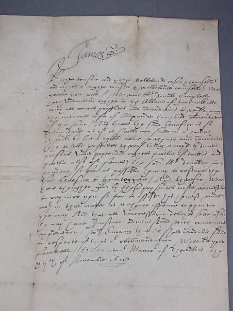 james i letter in antiquarian book auction