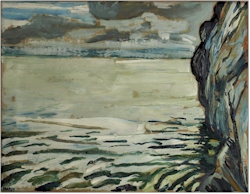 John Bratby (1928-1992) - 'The Rock between The Two Villages' (EX32/72). Estimate
        £250-£350.