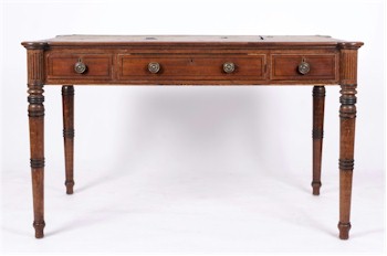 A Regency mahogany library table. Lot 925. Estimate £1,500-£2,000.