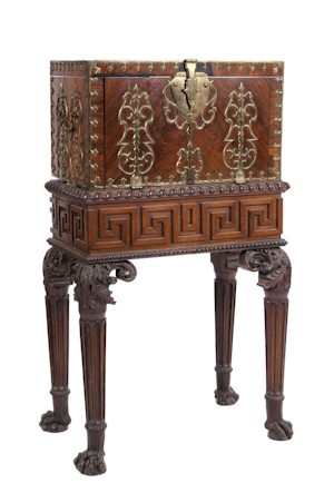 A Louis XV brass mounted coffer fort (FS12/862).