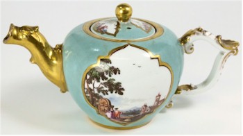 A Meissen teapot circa 1740.