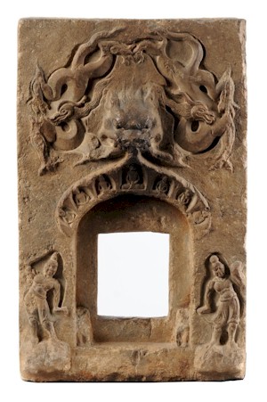 A Chinese carved stone Buddhist stele (FS15/631). Estimate: £3,000-£5,000.
