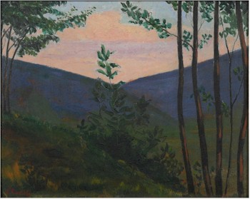Nocturne Landscape by Luigi Rossolo (1885-1947)  (FS12/241). Estimate: £3,000-£5,000.