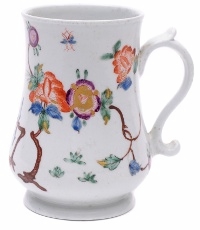 An early Worcester porcelain mug circa 1753-55. (FS16/475).